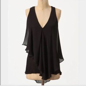 Anthropologie Bordeaux Chiffon Tank Blouse